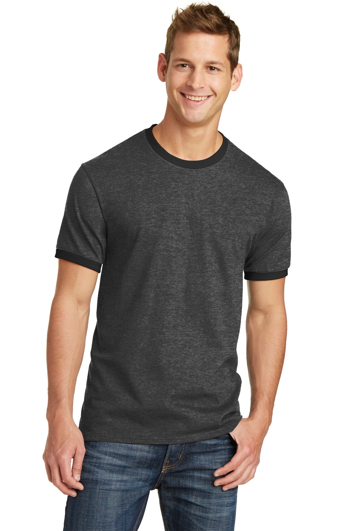 Port & Co™ Core Cotton Ringer Tee.  PC54R