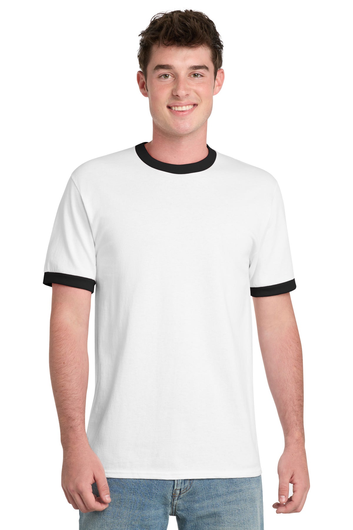 Port & Co™ Core Cotton Ringer Tee.  PC54R