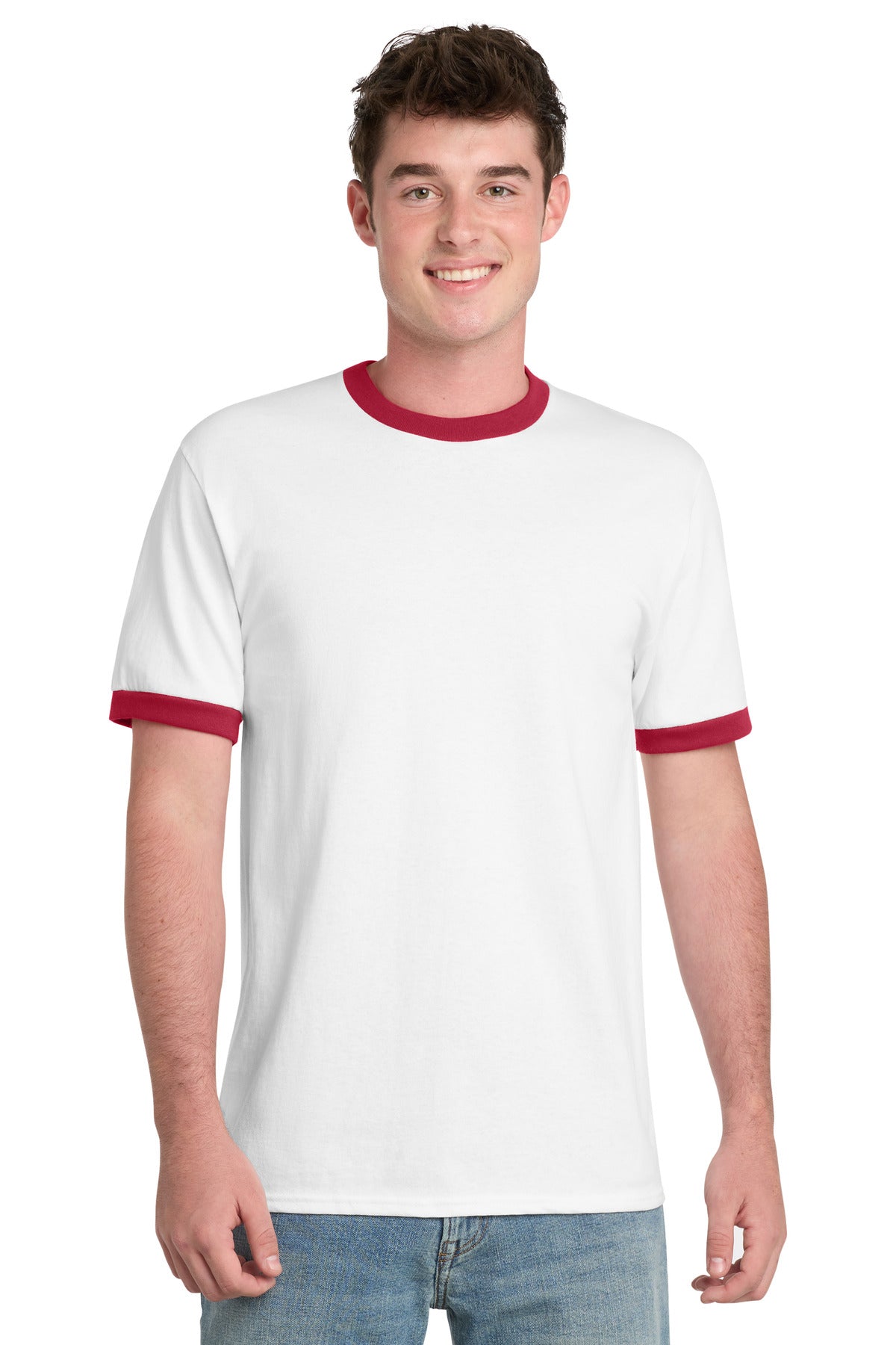 Port & Co™ Core Cotton Ringer Tee.  PC54R