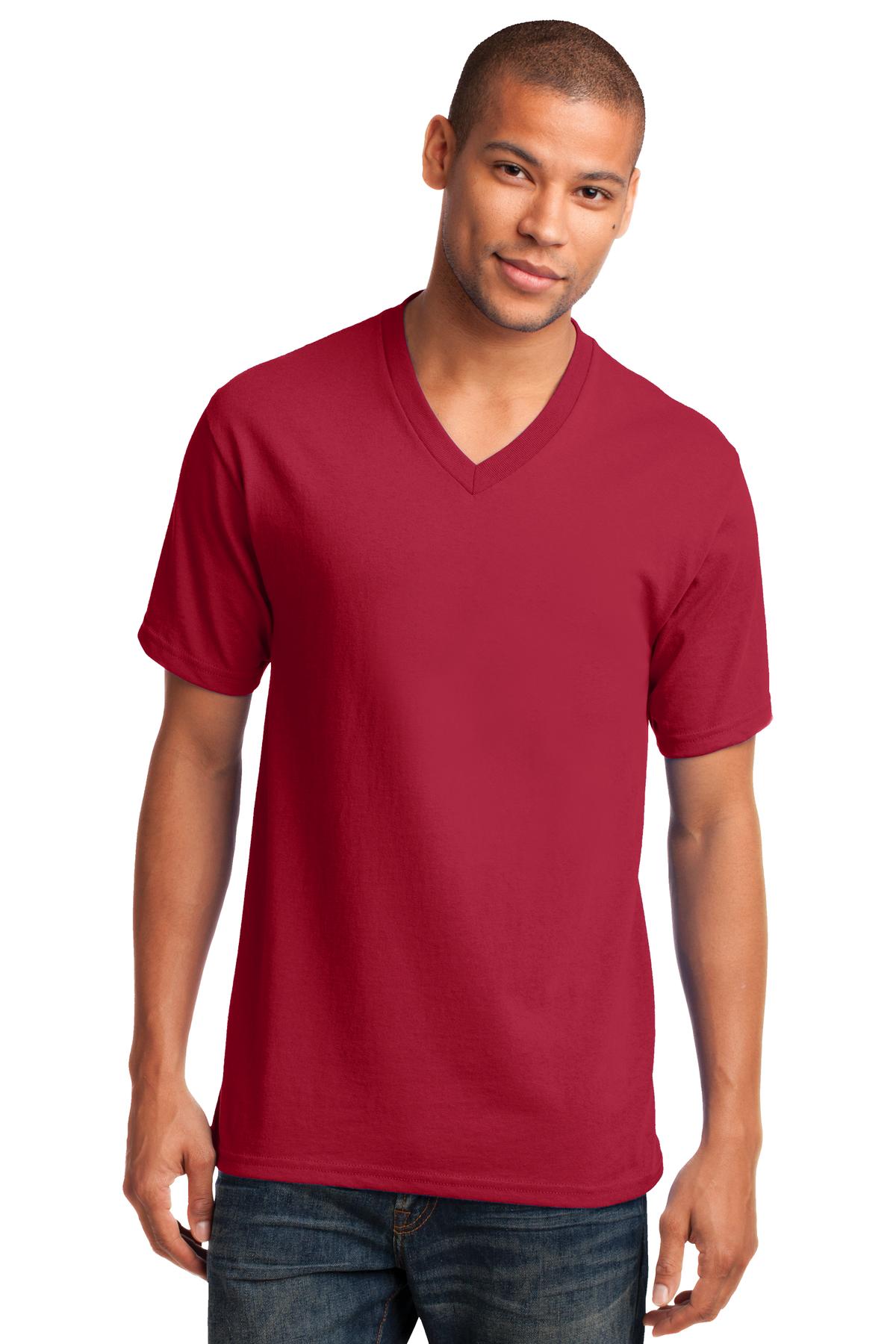Port & Co™ Core Cotton V-Neck Tee. PC54V