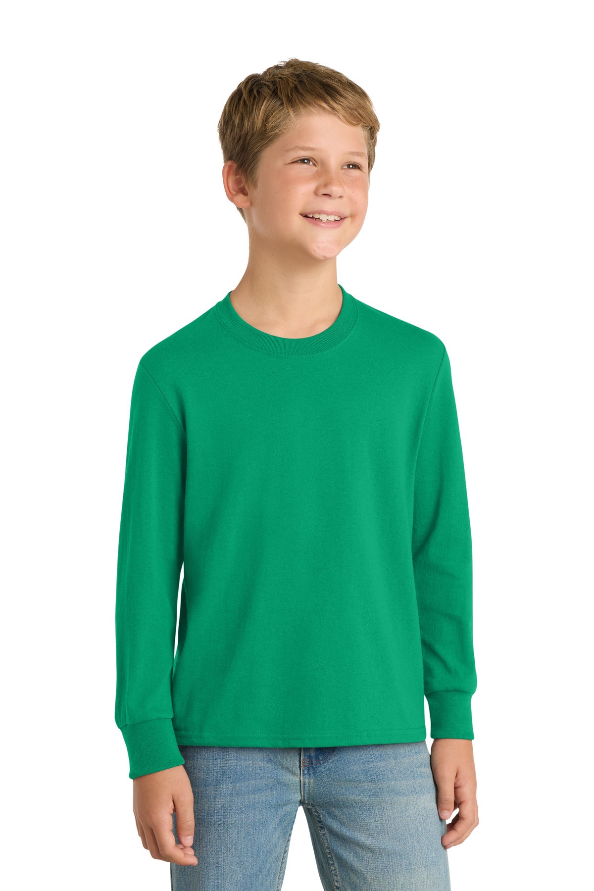 Port & Co™ Youth Long Sleeve Core Cotton Tee. PC54YLS