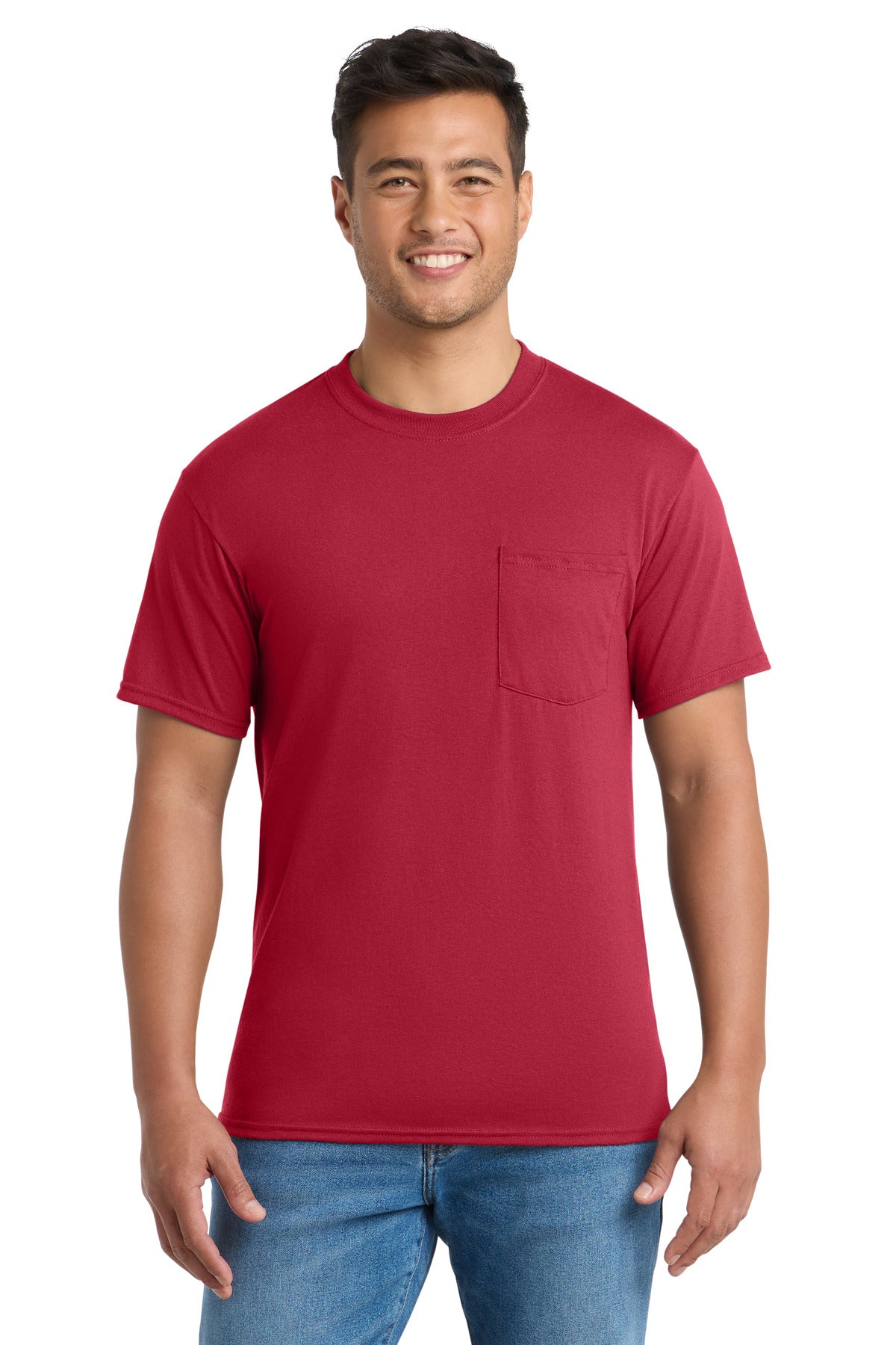 Port & Co™ Tall Core Blend Pocket Tee. PC55PT