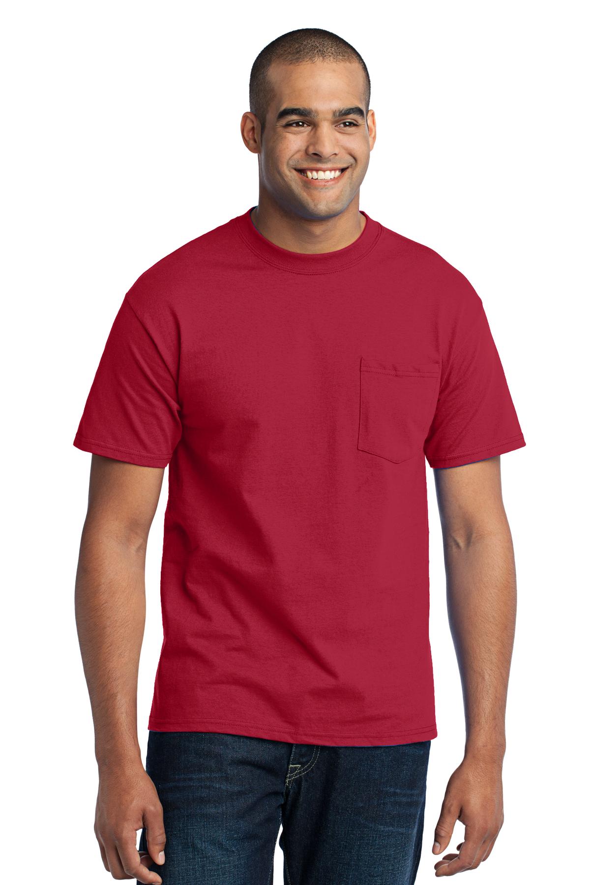 Port & Co™ Core Blend Pocket Tee. PC55P