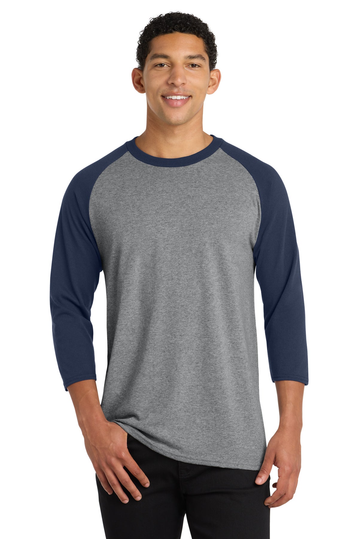 Port & Co™ Core Blend 3/4-Sleeve Raglan Tee. PC55RS