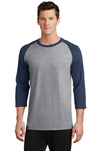 Port & Company® Core Blend 3/4-Sleeve Raglan Tee. PC55RS