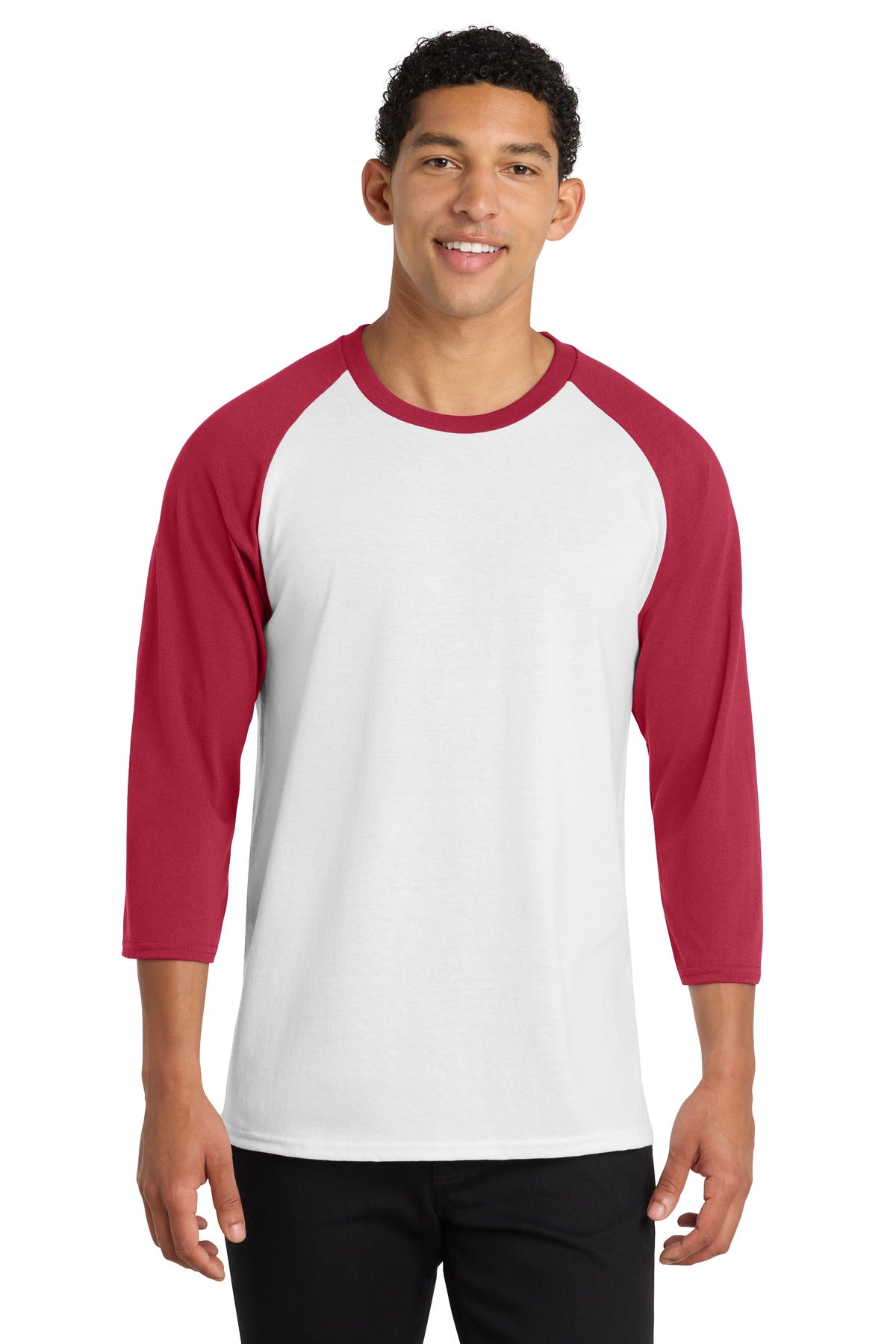 Port & Co™ Core Blend 3/4-Sleeve Raglan Tee. PC55RS