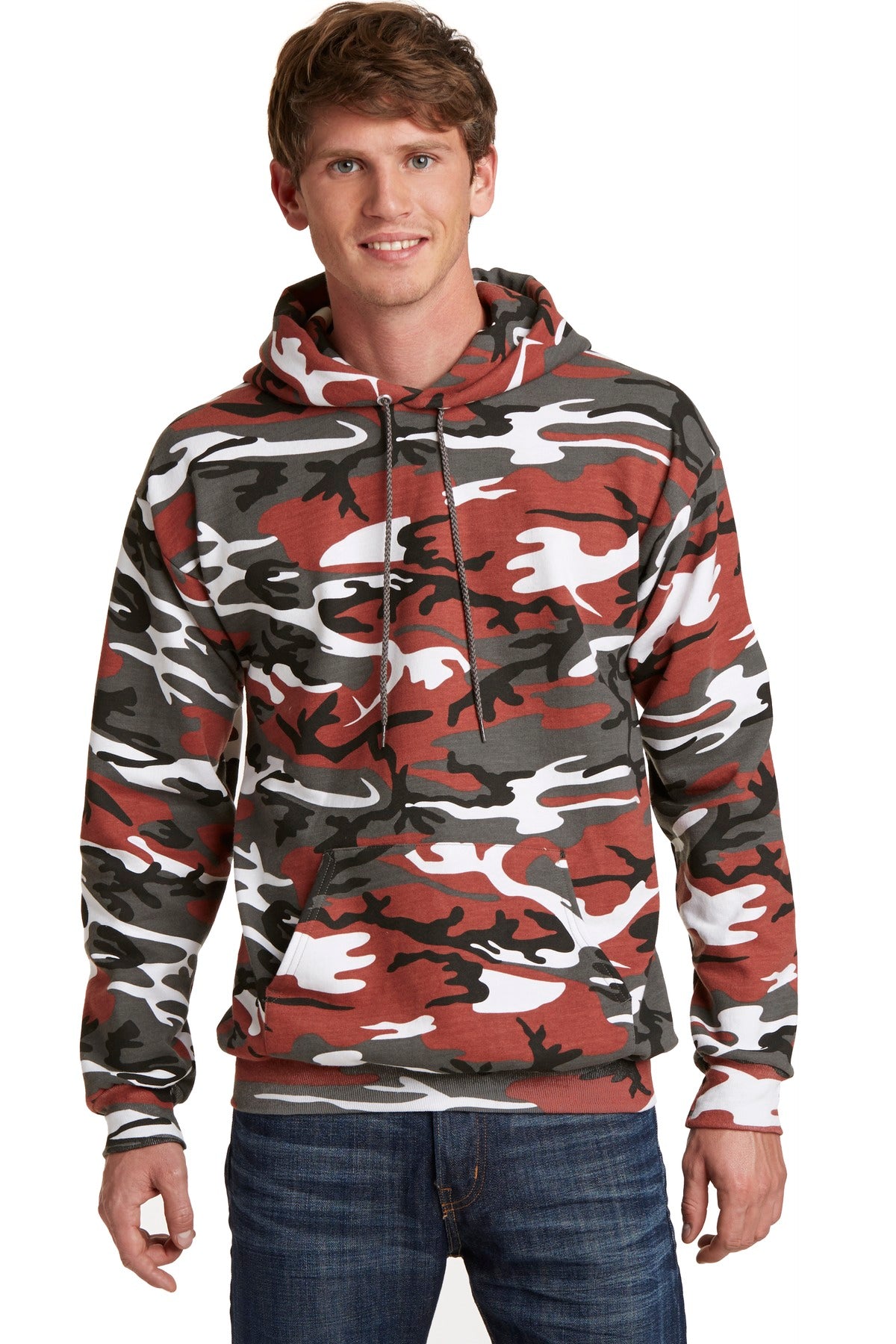 Port & Co® Core Fleece Camo Pullover Hooded Sweatshirt. PC78HC