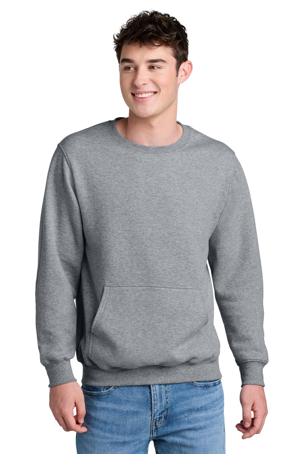 Port & Co™ Core Fleece Crewneck Pocket Sweatshirt PC78PKT