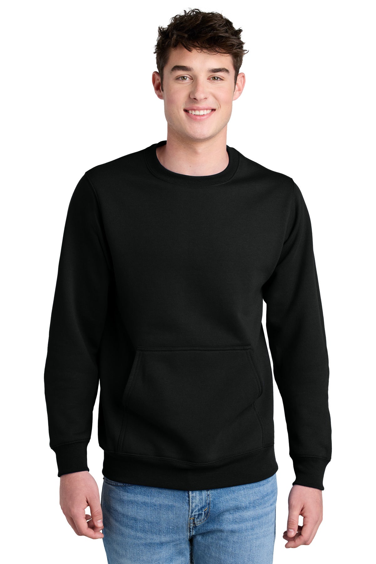 Port & Co™ Core Fleece Crewneck Pocket Sweatshirt PC78PKT