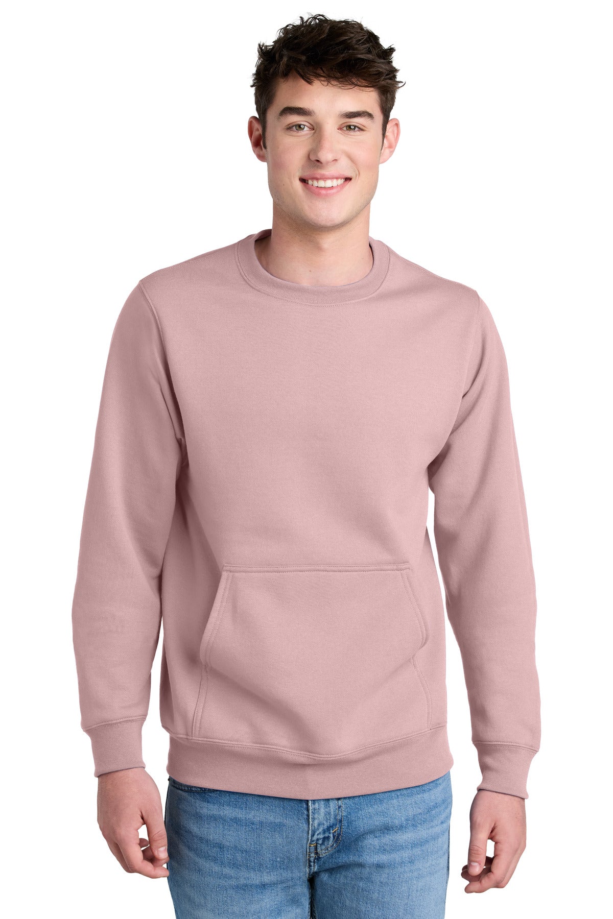 Port & Co™ Core Fleece Crewneck Pocket Sweatshirt PC78PKT