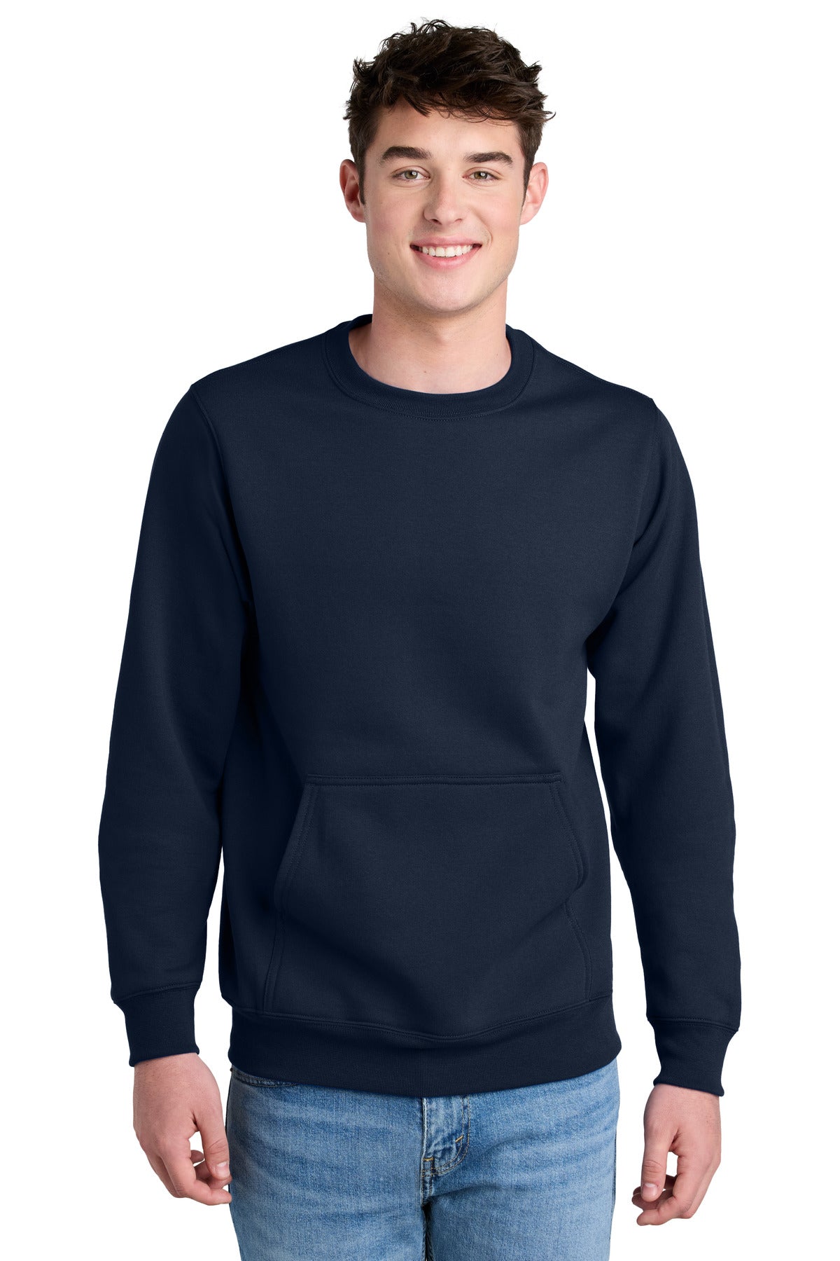 Port & Co™ Core Fleece Crewneck Pocket Sweatshirt PC78PKT