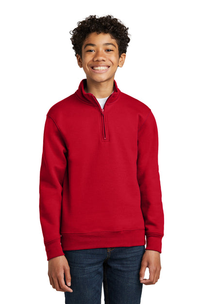 Port & Co® Youth Core Fleece 1/4-Zip Pullover Sweatshirt PC78YQ