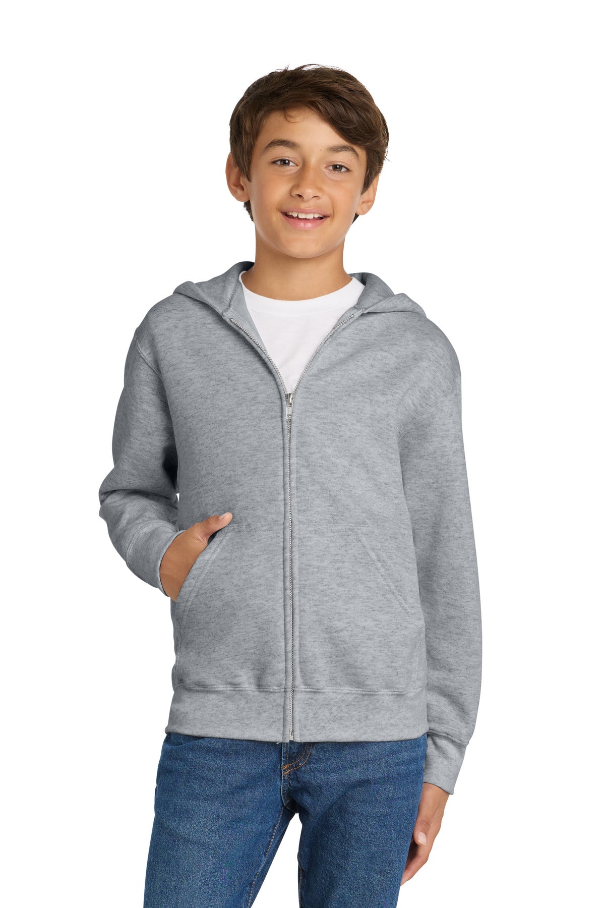 Port & Co™ Youth Core Fleece Full-Zip Hooded Sweatshirt PC78YZH