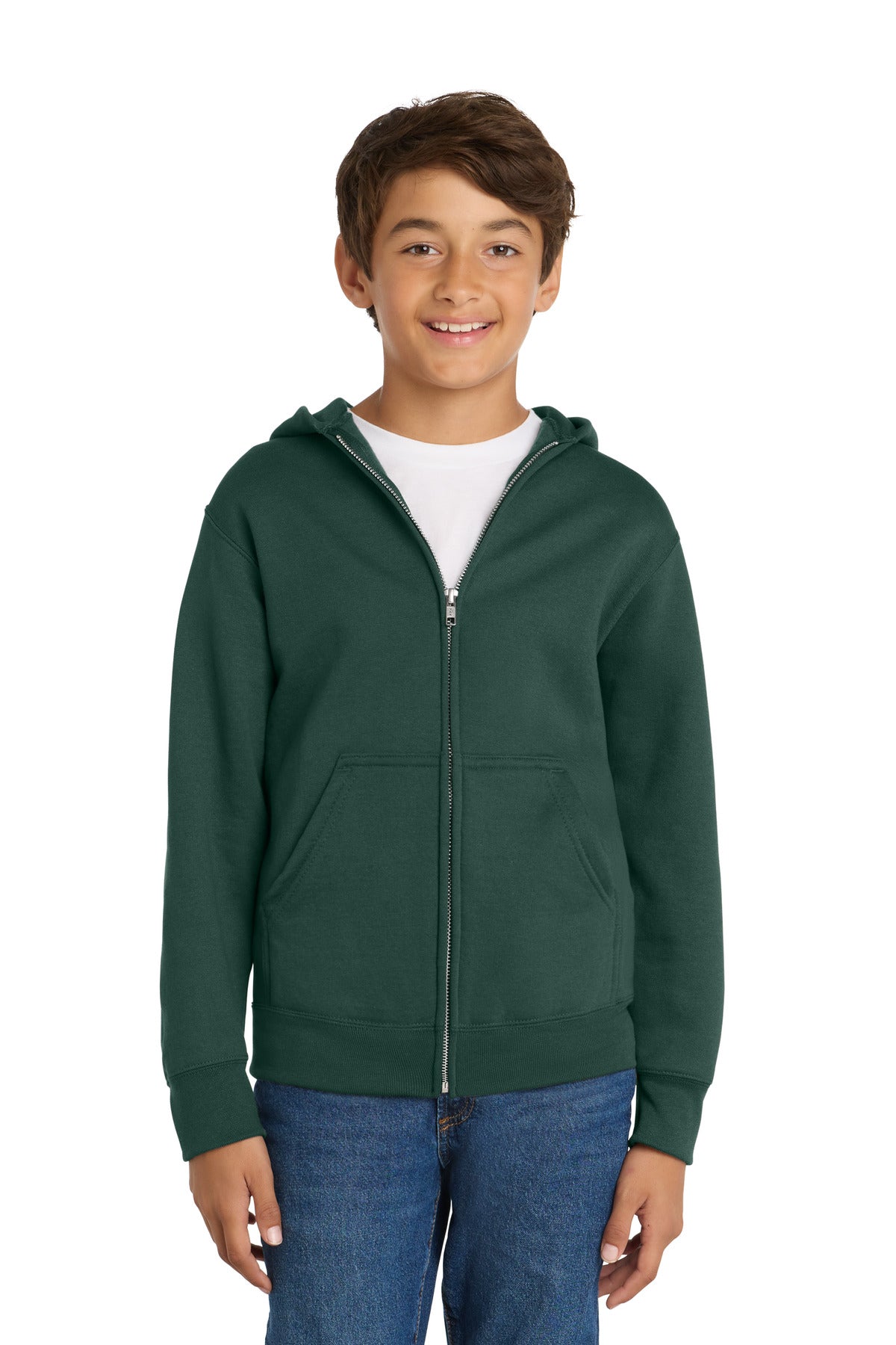 Port & Co™ Youth Core Fleece Full-Zip Hooded Sweatshirt PC78YZH