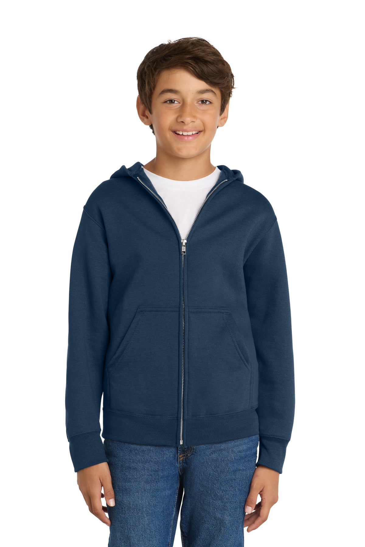Port & Co™ Youth Core Fleece Full-Zip Hooded Sweatshirt PC78YZH
