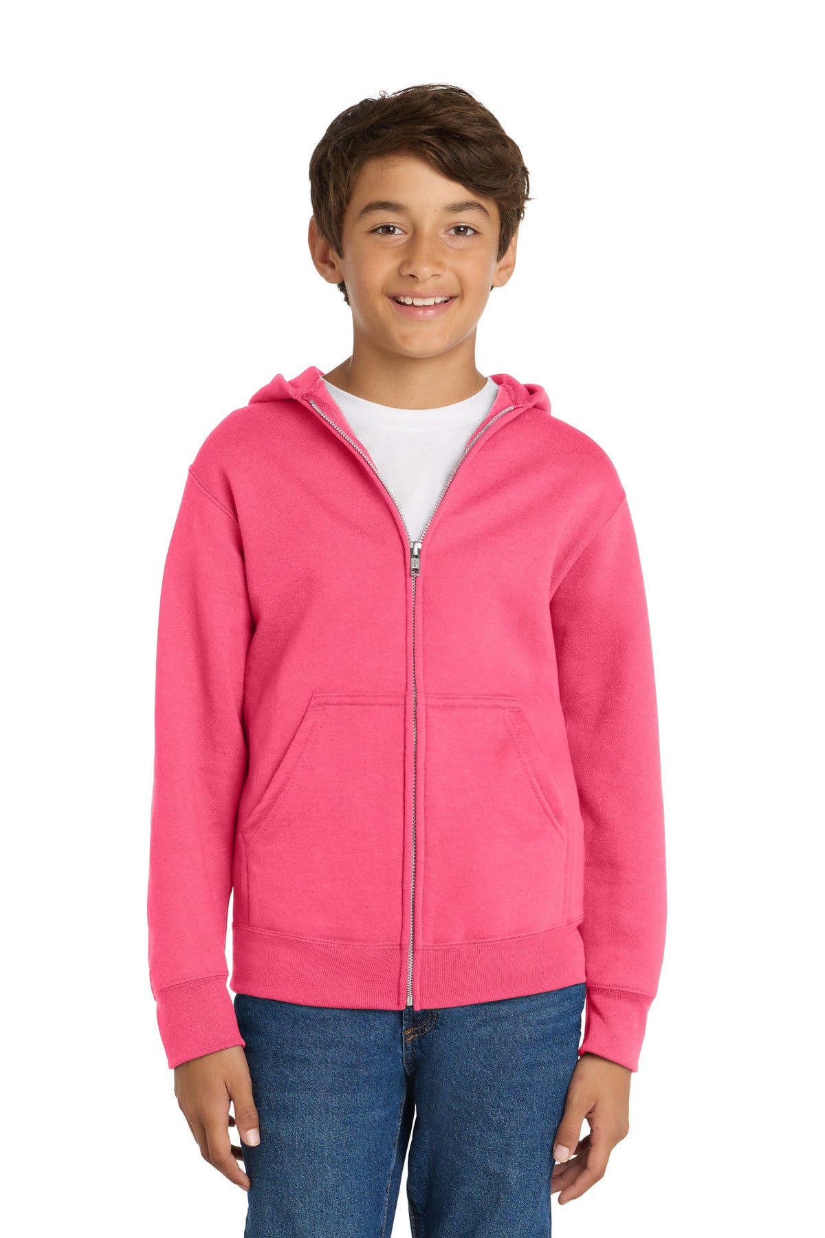 Port & Co™ Youth Core Fleece Full-Zip Hooded Sweatshirt PC78YZH