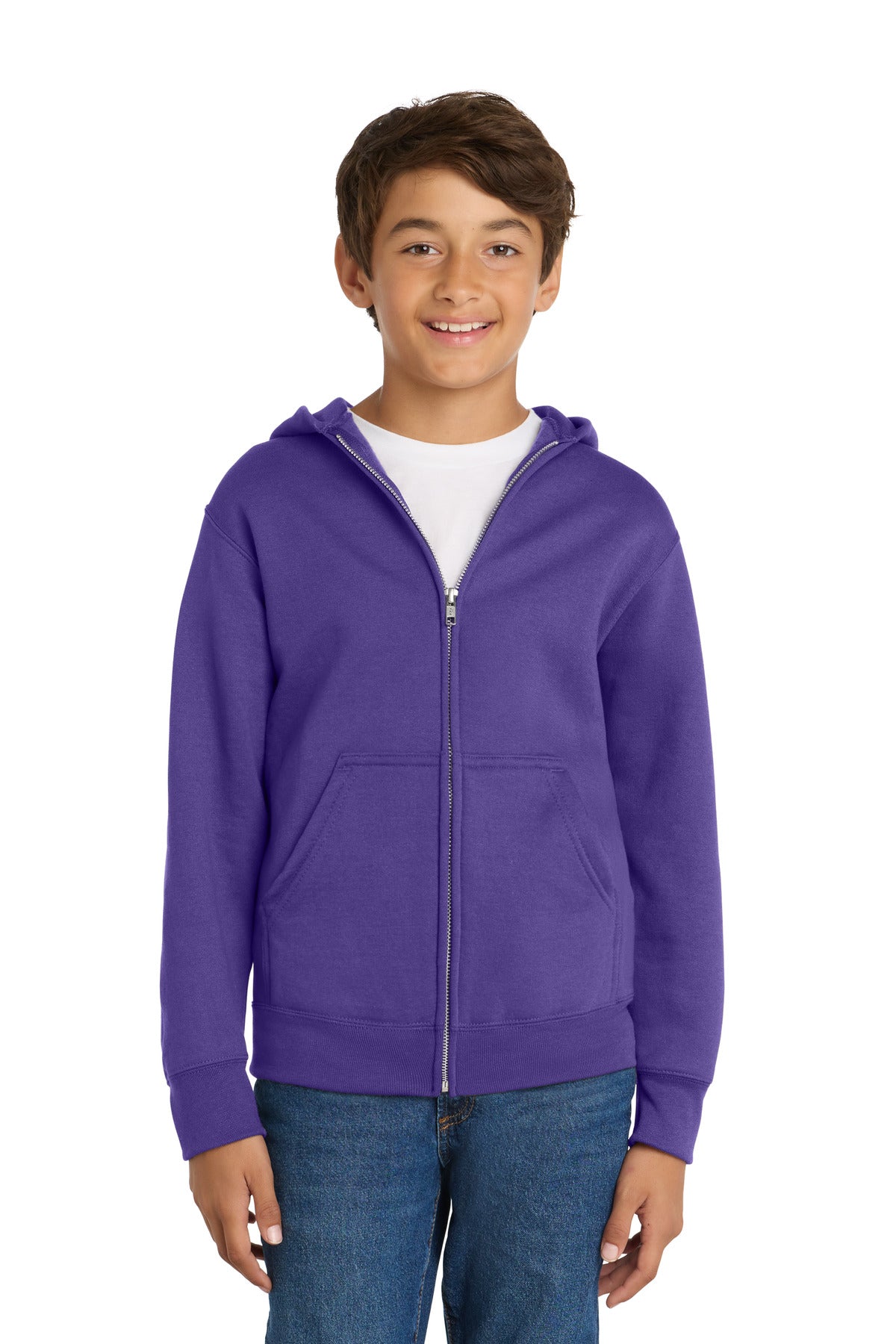 Port & Co™ Youth Core Fleece Full-Zip Hooded Sweatshirt PC78YZH