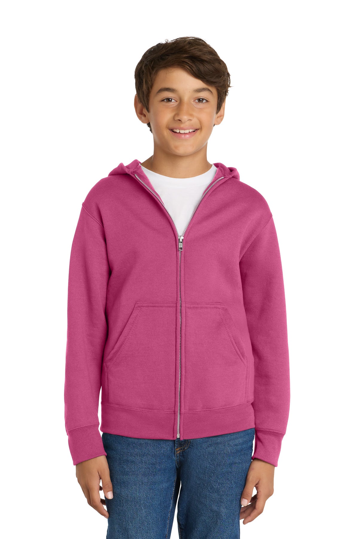 Port & Co™ Youth Core Fleece Full-Zip Hooded Sweatshirt PC78YZH