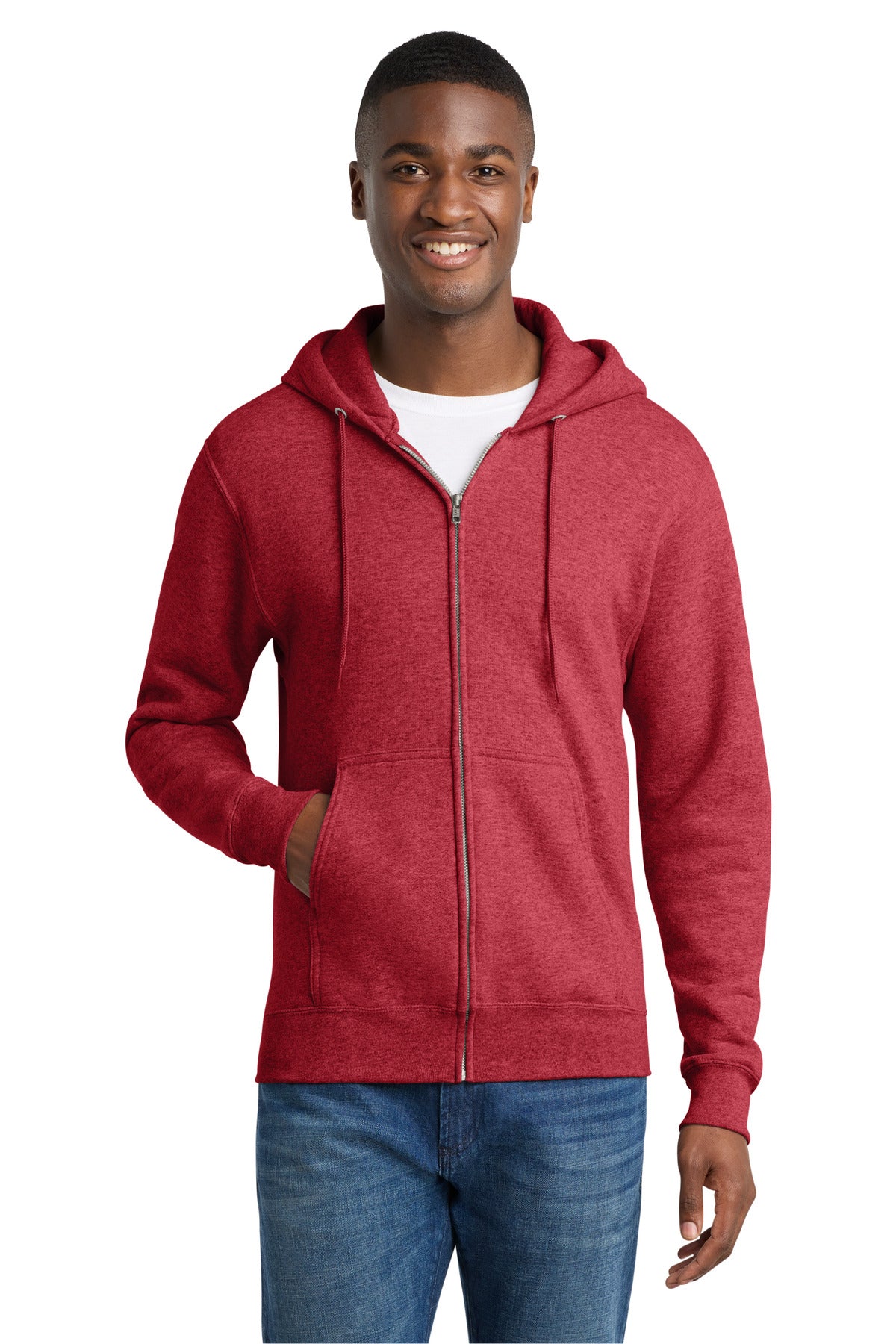 Port & Co™ Core Fleece Full-Zip Hooded Sweatshirt. PC78ZH – SanMar