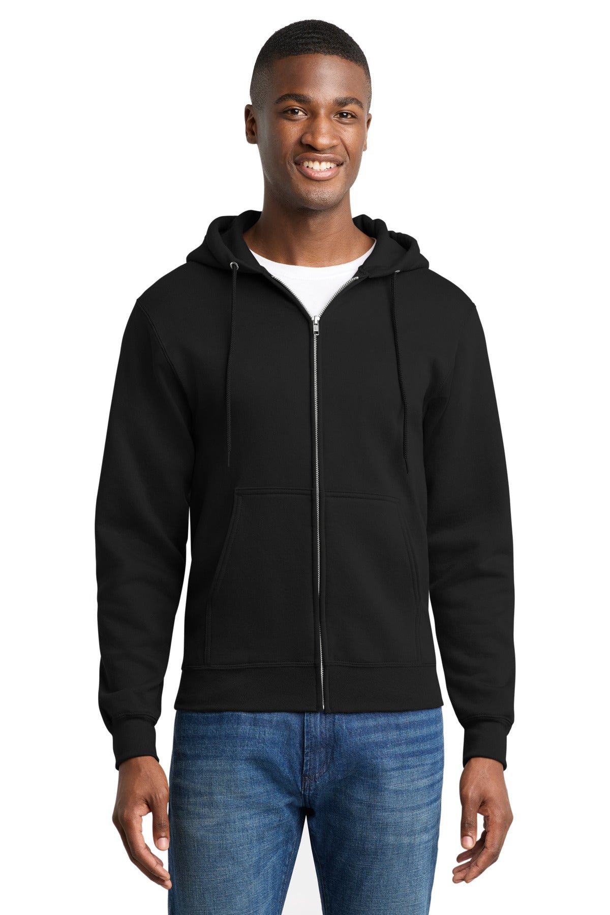 Port & Co™ Core Fleece Full-Zip Hooded Sweatshirt. PC78ZH – SanMar