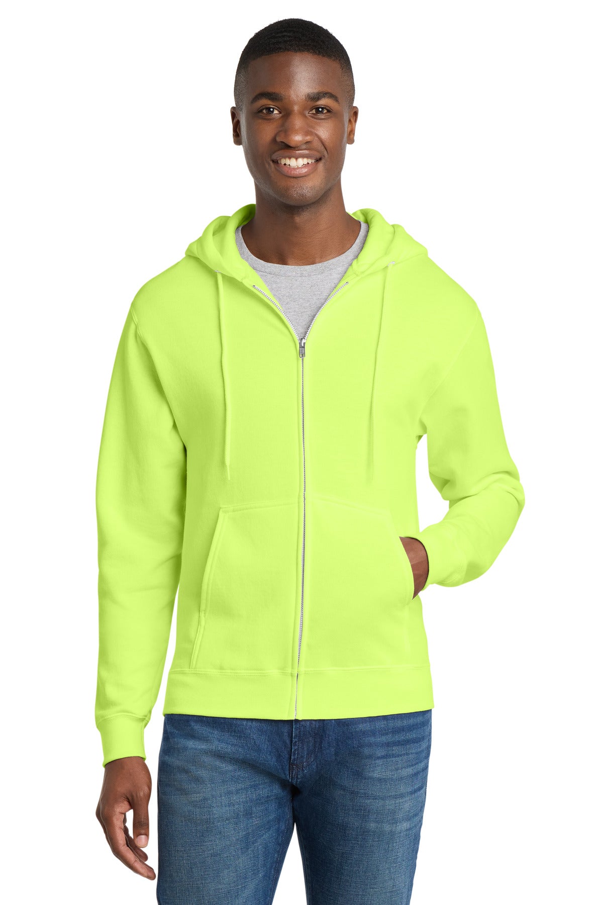 Port & Co™ Core Fleece Full-Zip Hooded Sweatshirt. PC78ZH – SanMar