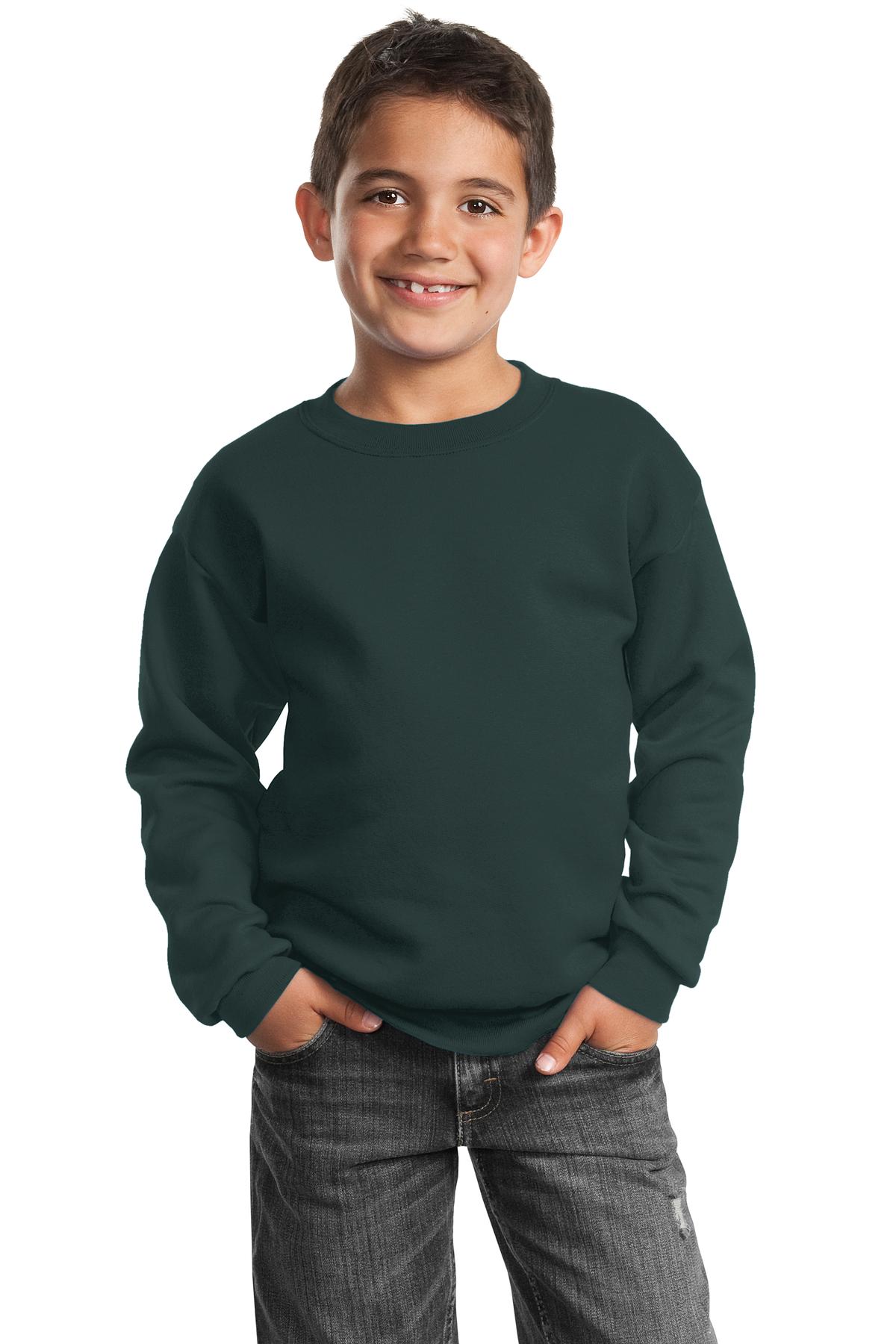 Port & Co™ Youth Core Fleece Crewneck Sweatshirt.  PC90Y