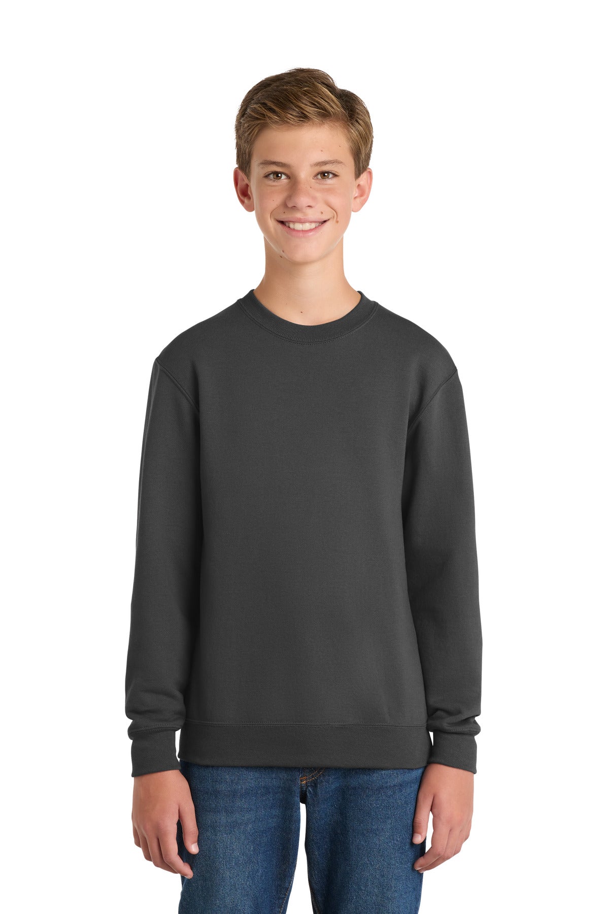 Port & Co™ Youth Core Fleece Crewneck Sweatshirt.  PC90Y