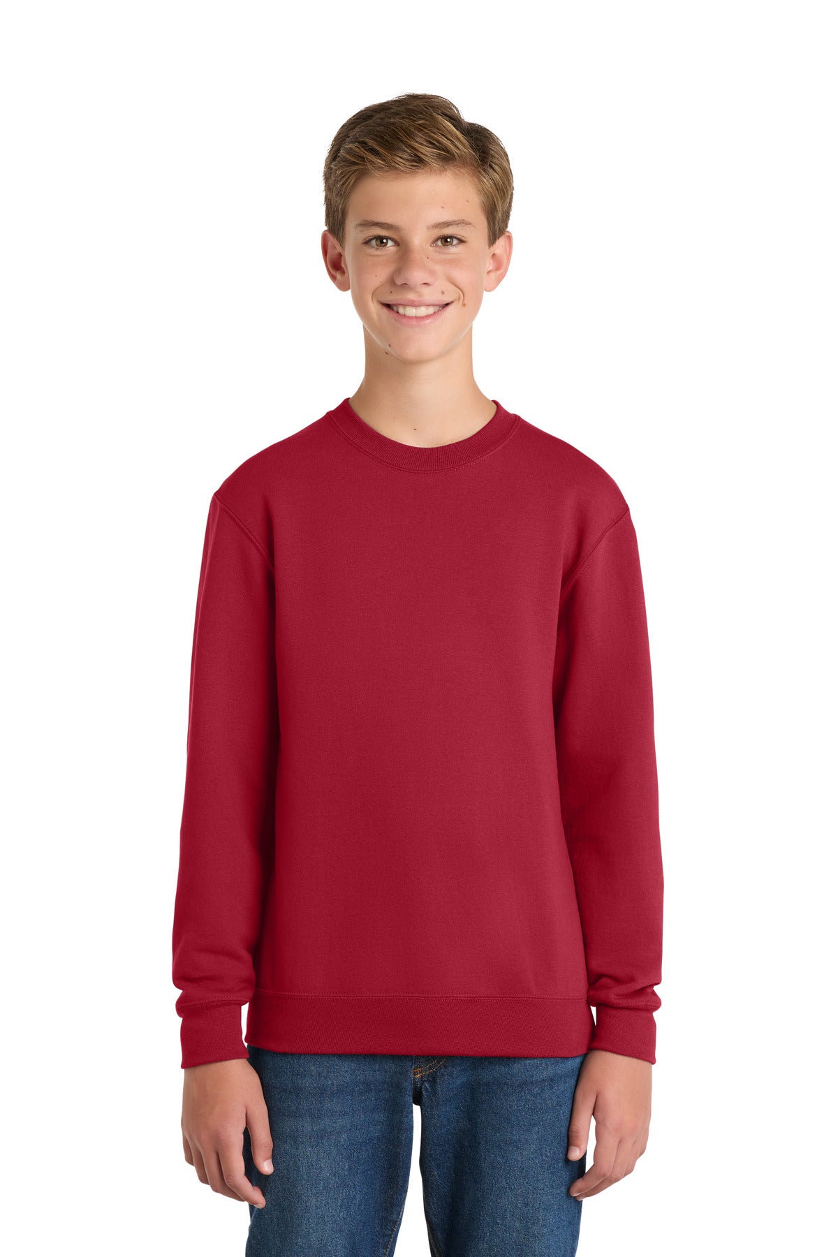 Port & Co™ Youth Core Fleece Crewneck Sweatshirt.  PC90Y