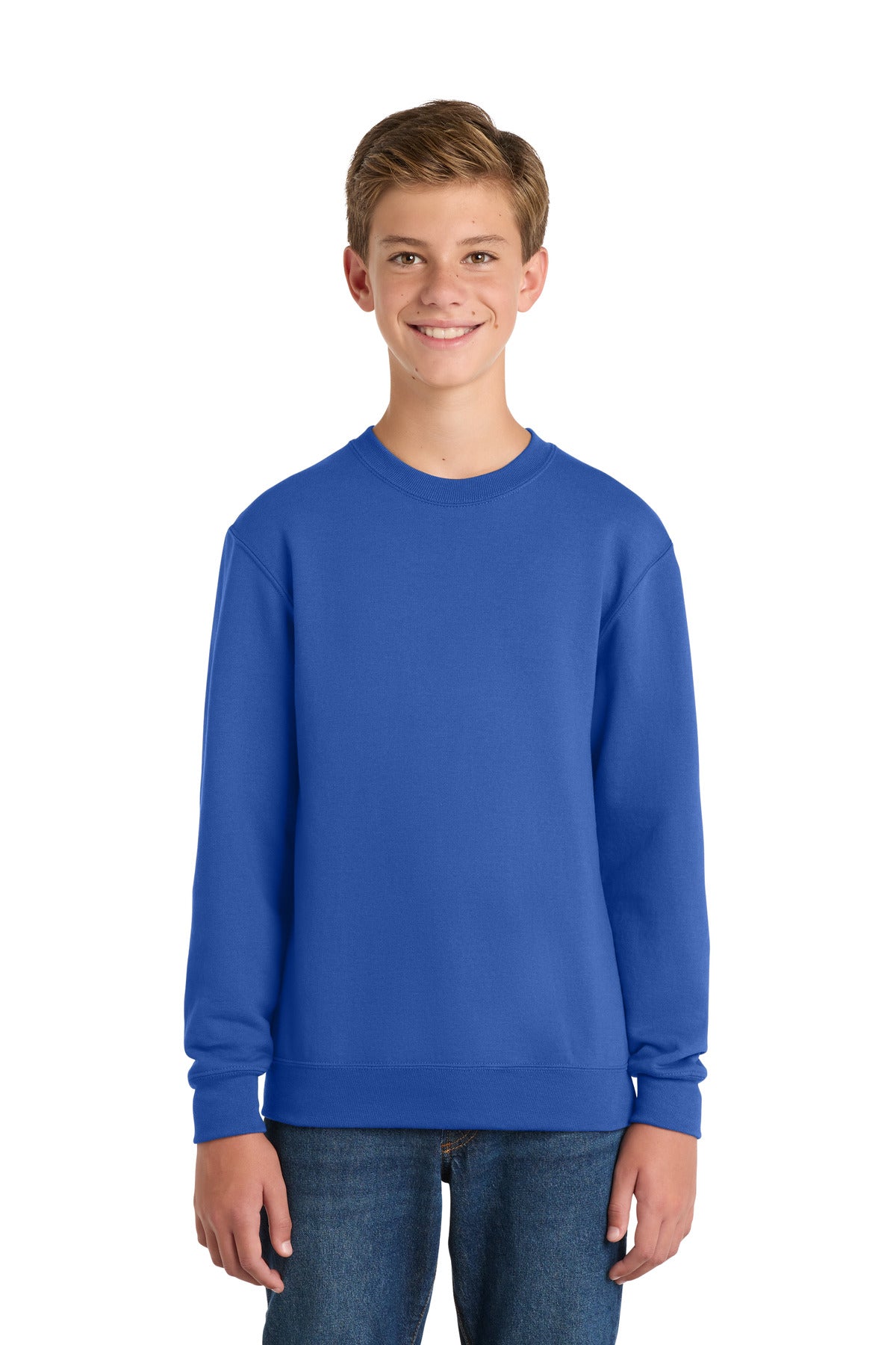 Port & Co™ Youth Core Fleece Crewneck Sweatshirt.  PC90Y