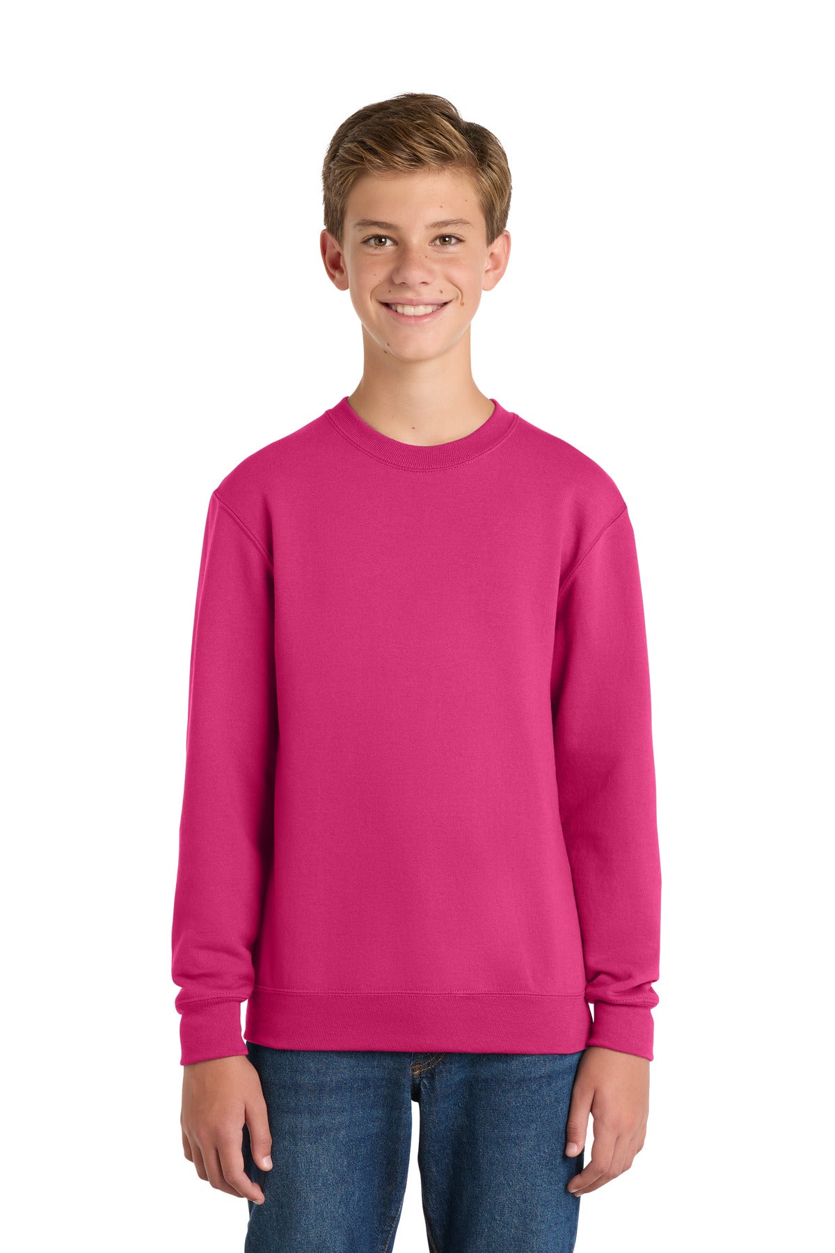 Port & Co™ Youth Core Fleece Crewneck Sweatshirt.  PC90Y