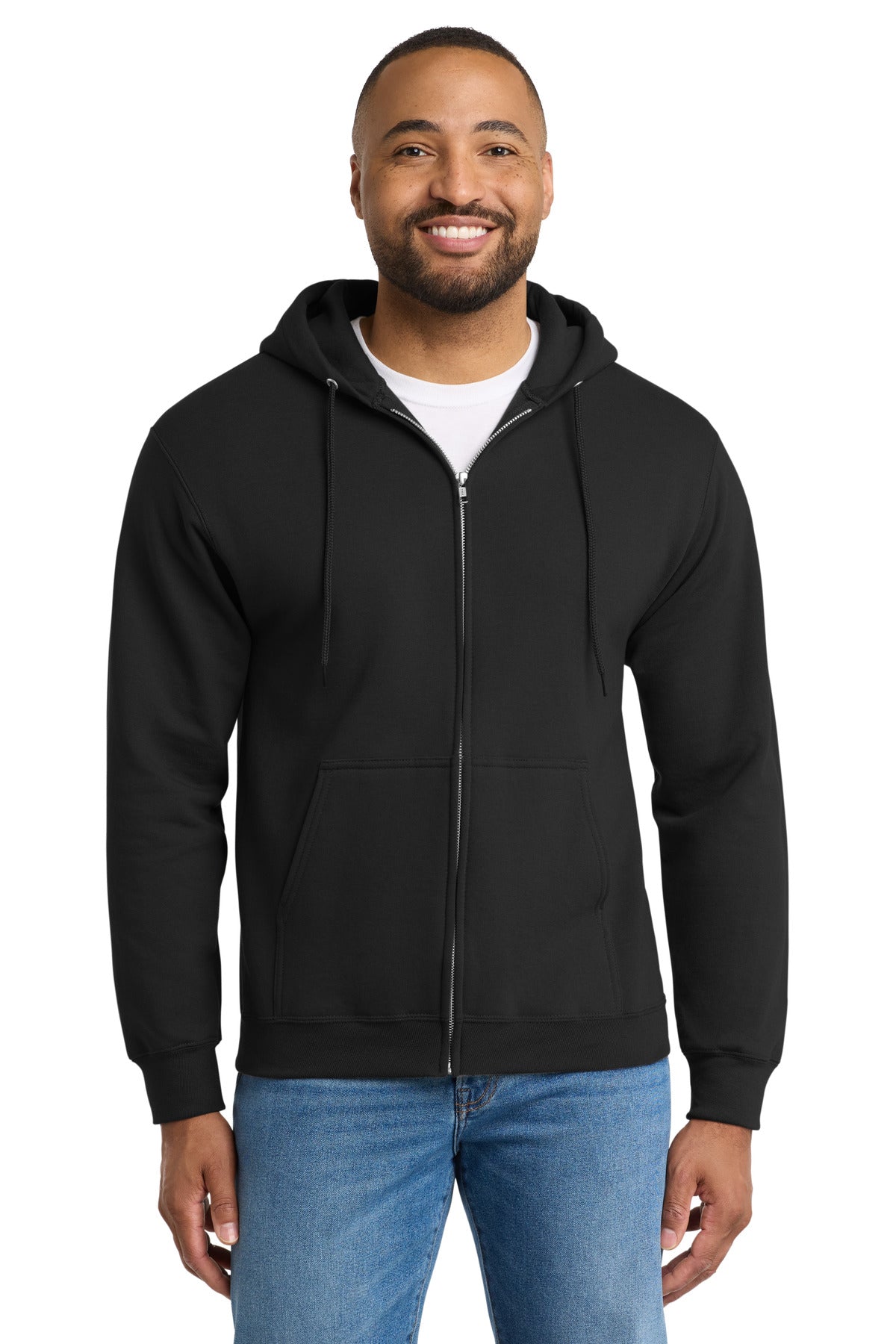 Port & Co™ Tall Essential Fleece Full-Zip Hooded Sweatshirt. PC90ZHT