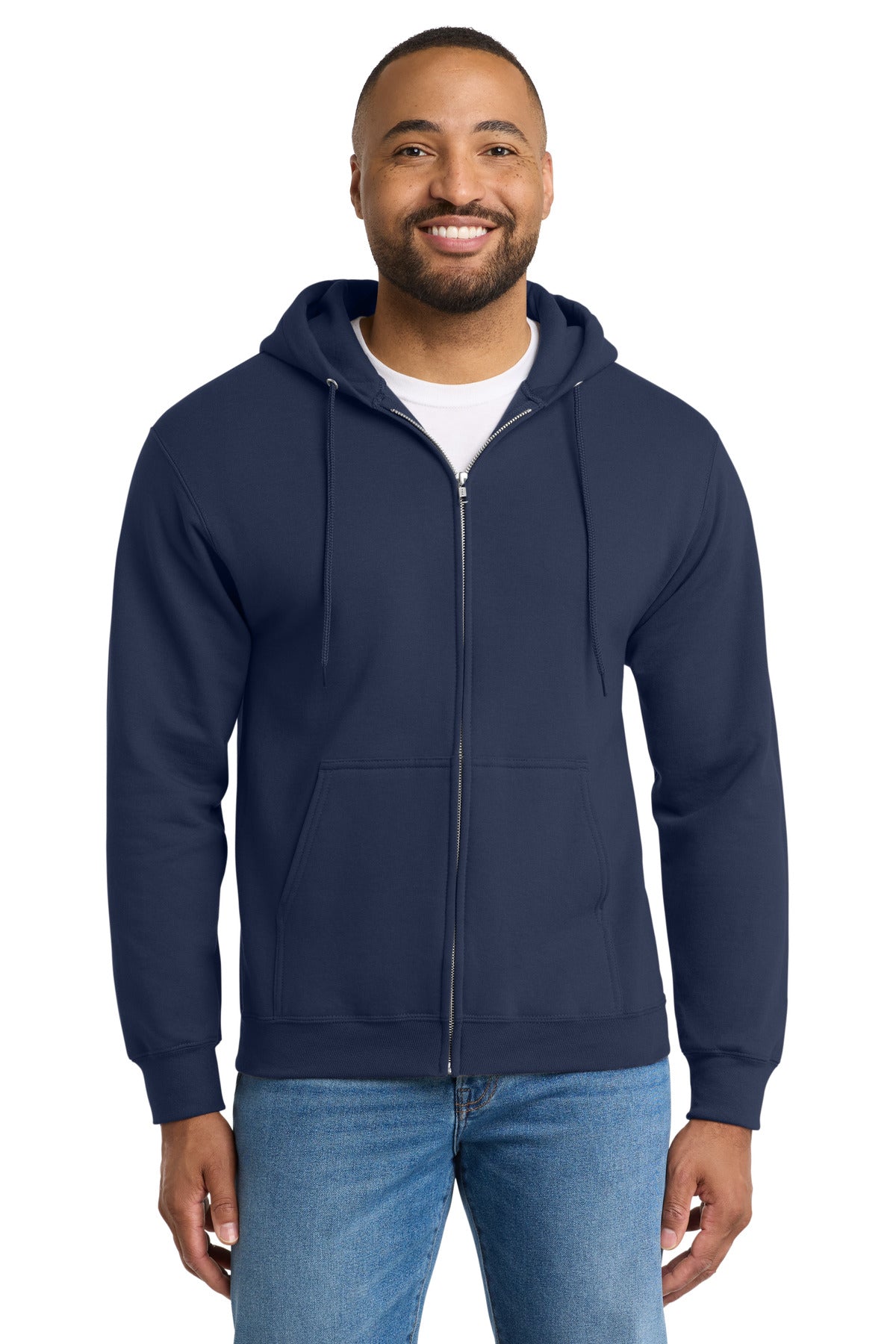 Port & Co™ Tall Essential Fleece Full-Zip Hooded Sweatshirt. PC90ZHT