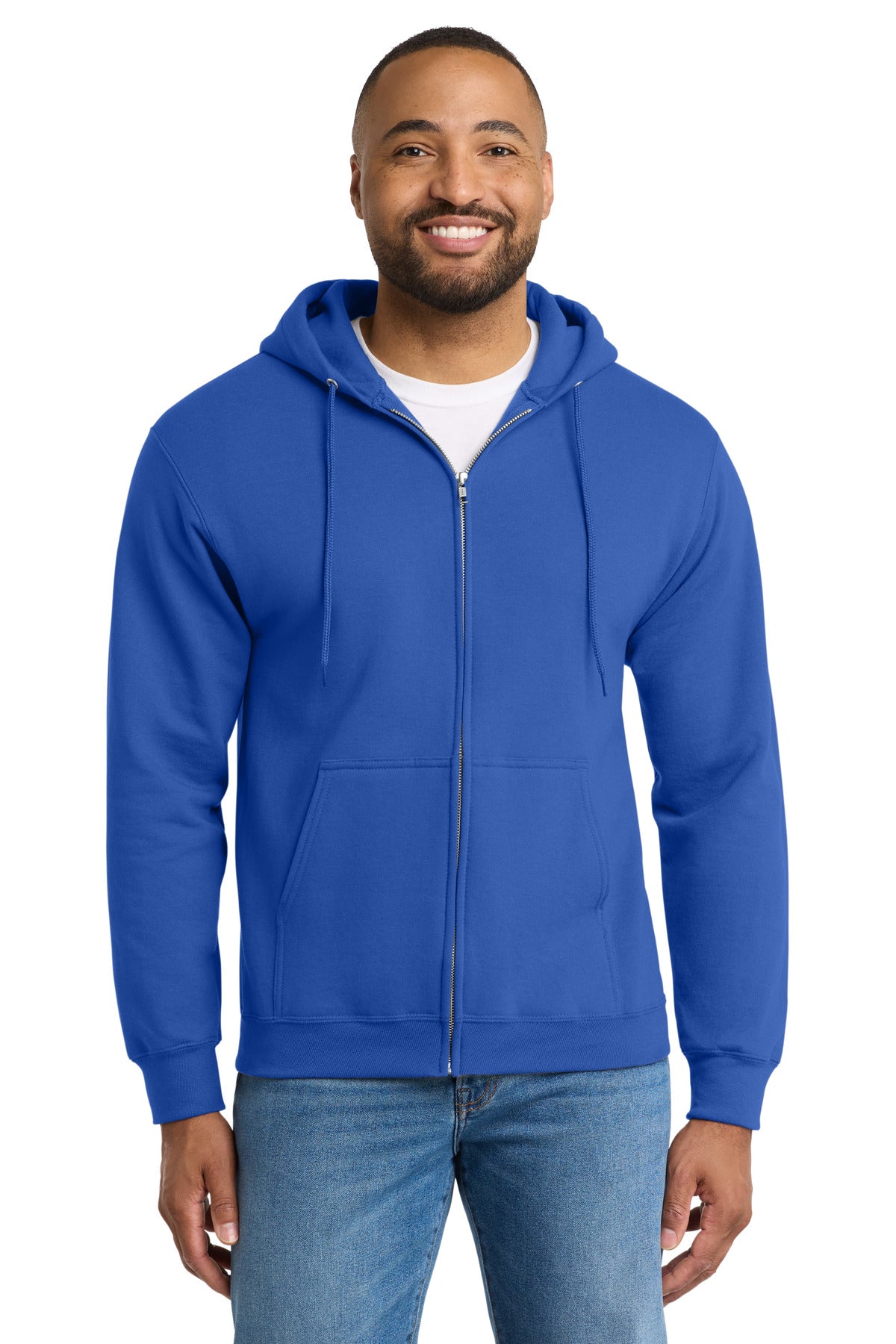 Port & Co™ Tall Essential Fleece Full-Zip Hooded Sweatshirt. PC90ZHT