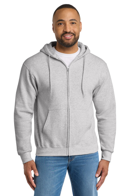 Port & Co™ Essential Fleece Full-Zip Hooded Sweatshirt.  PC90ZH