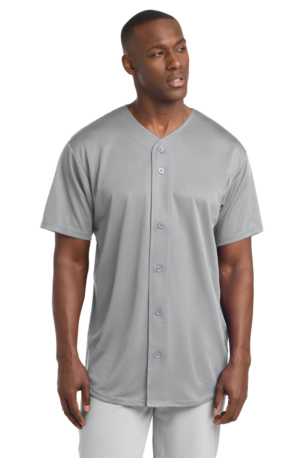 Sport-Tek® PosiCharge® Tough Mesh Full-Button Jersey. ST220