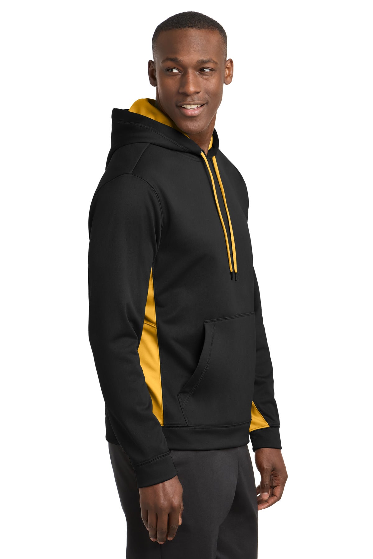 Sport-Tek® Sport-Wick® Fleece Colorblock Hooded Pullover. ST235