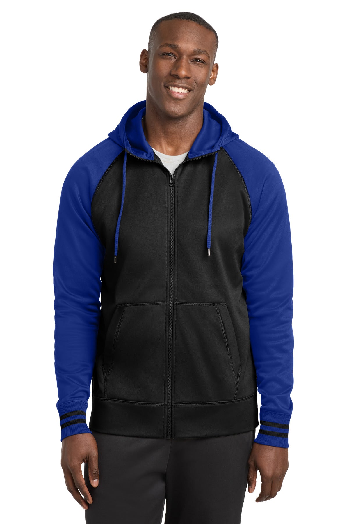 Sport-Tek® Sport-Wick® Varsity Fleece Full-Zip Hooded Jacket. ST236