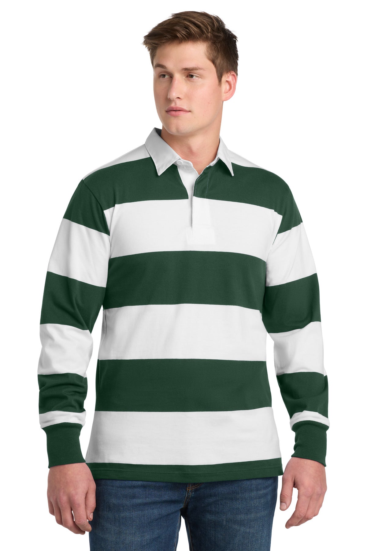 Sport-Tek® Classic Long Sleeve Rugby Polo. ST301