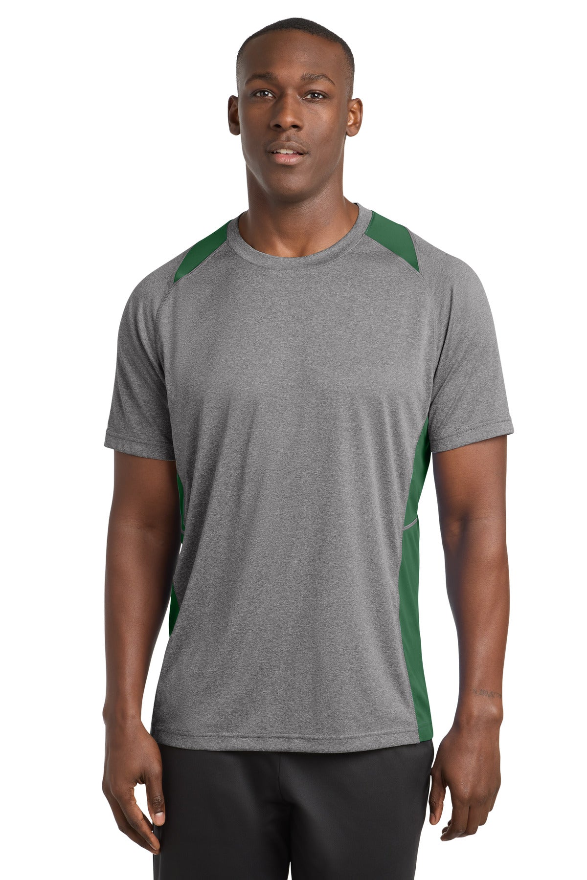 YsPilot Sport ① Sport-Tek® Heather Colorblock Contender™ Tee. ST361 – SanMar Sports