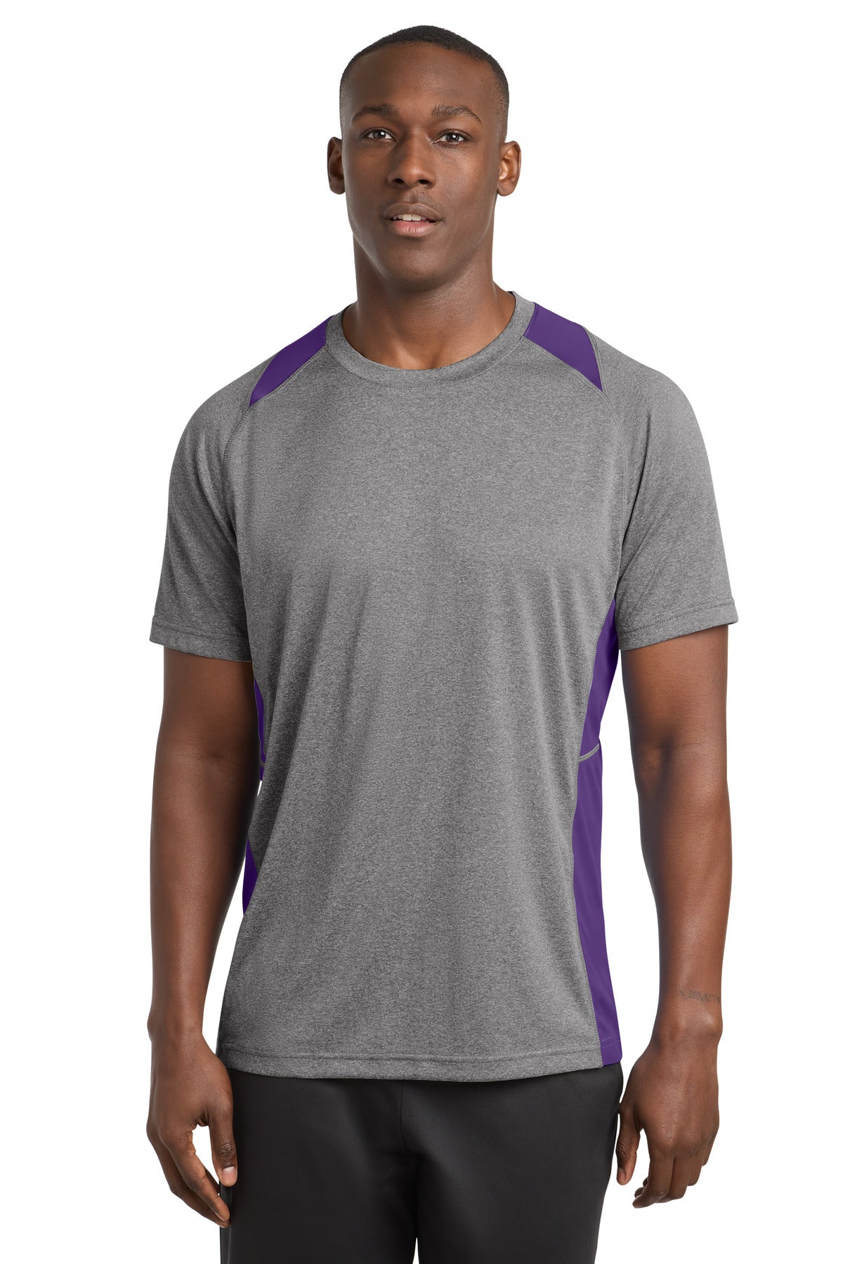 Sport-Tek® Heather Colorblock Contender™ Tee. ST361