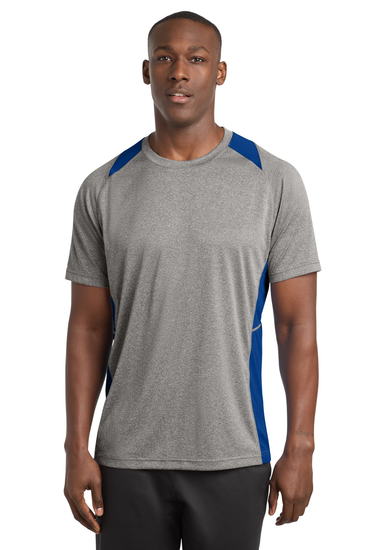 sol ボーダー L/S Tee (RED&charcoal) Sport-Tek® Heather Colorblock Contender™ Tee. ST361 – SanMar Sports