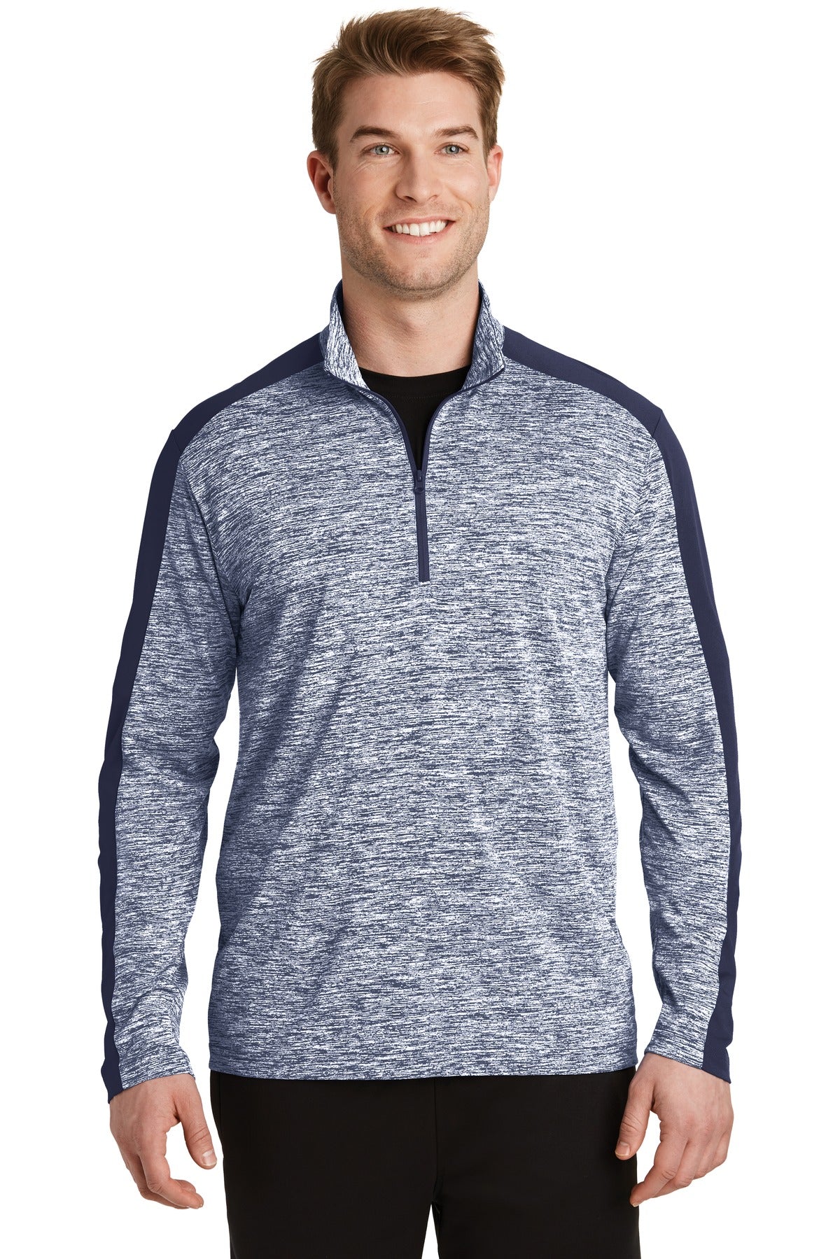 Sport-Tek® PosiCharge® Electric Heather Colorblock 1/4-Zip