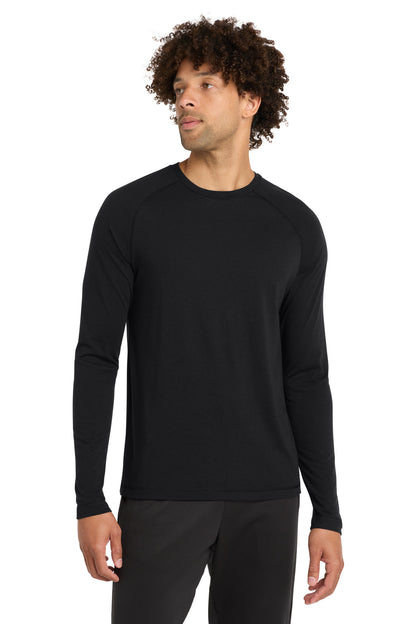 Sport-Tek ® PosiCharge ® Long Sleeve Tri-Blend Wicking Raglan Tee ST400LS