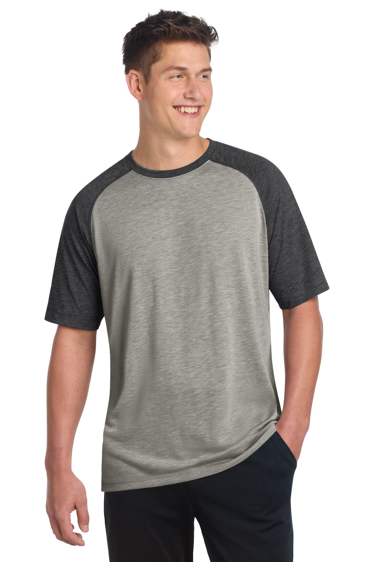 Sport-Tek ® PosiCharge ® Tri-Blend Wicking Raglan Tee. ST400