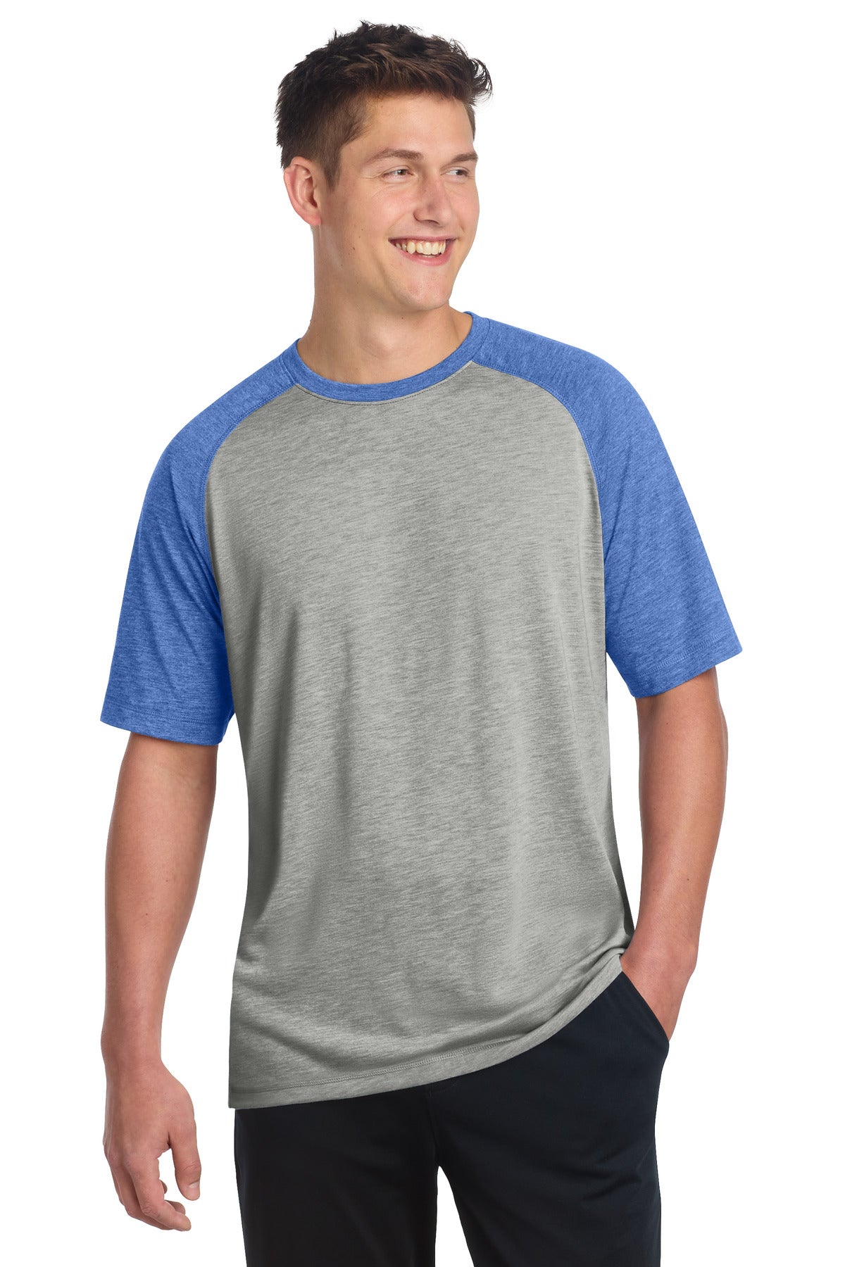 Sport-Tek ® PosiCharge ® Tri-Blend Wicking Raglan Tee. ST400