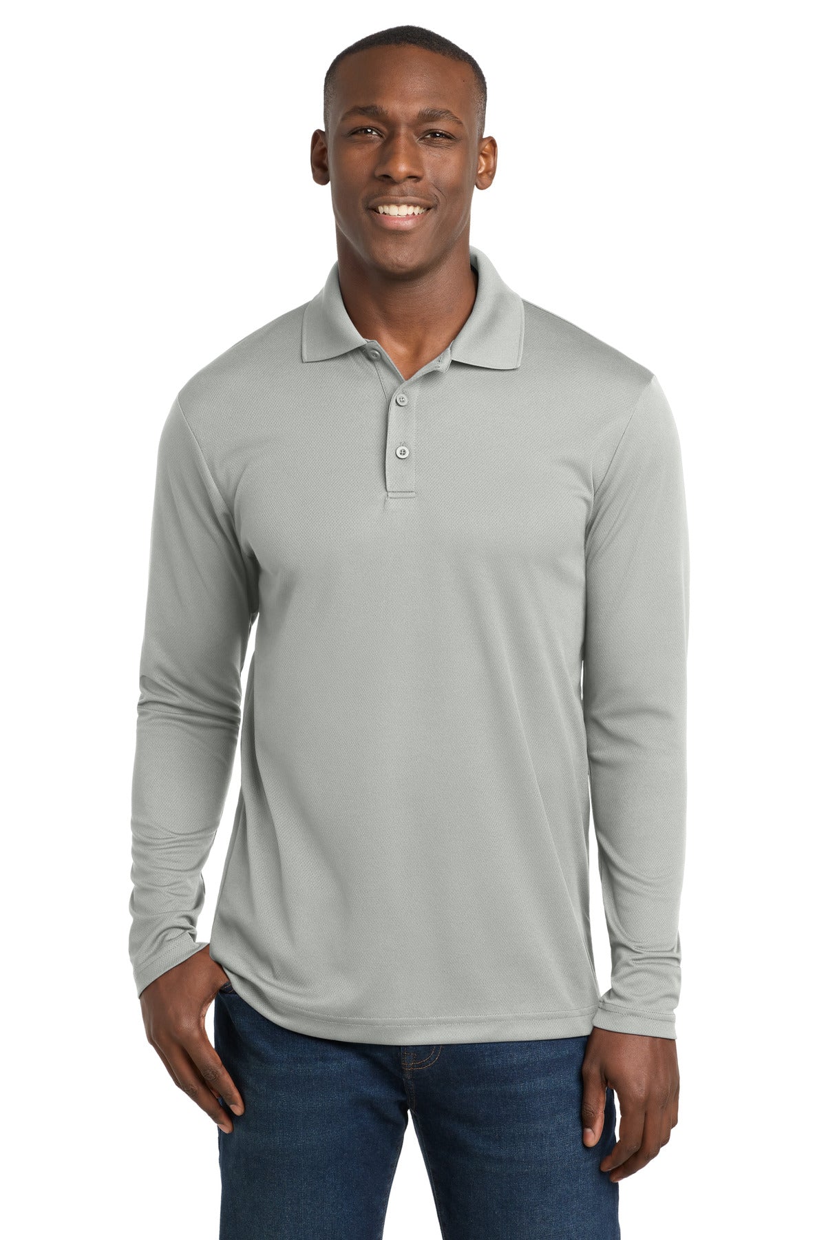 Sport-Tek ® PosiCharge ® RacerMesh ® Long Sleeve Polo. ST640LS