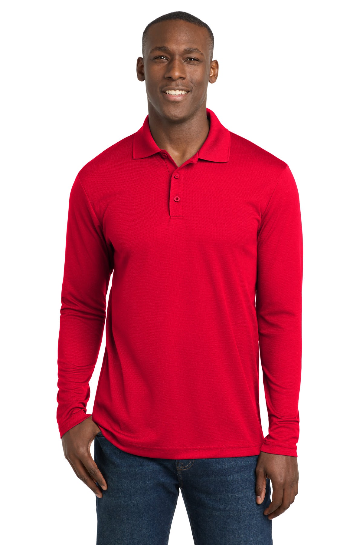 Sport-Tek ® PosiCharge ® RacerMesh ® Long Sleeve Polo. ST640LS