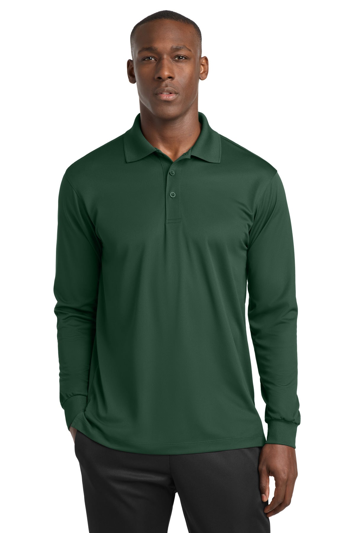 Sport-Tek® Long Sleeve Micropique Sport-Wick® Polo. ST657