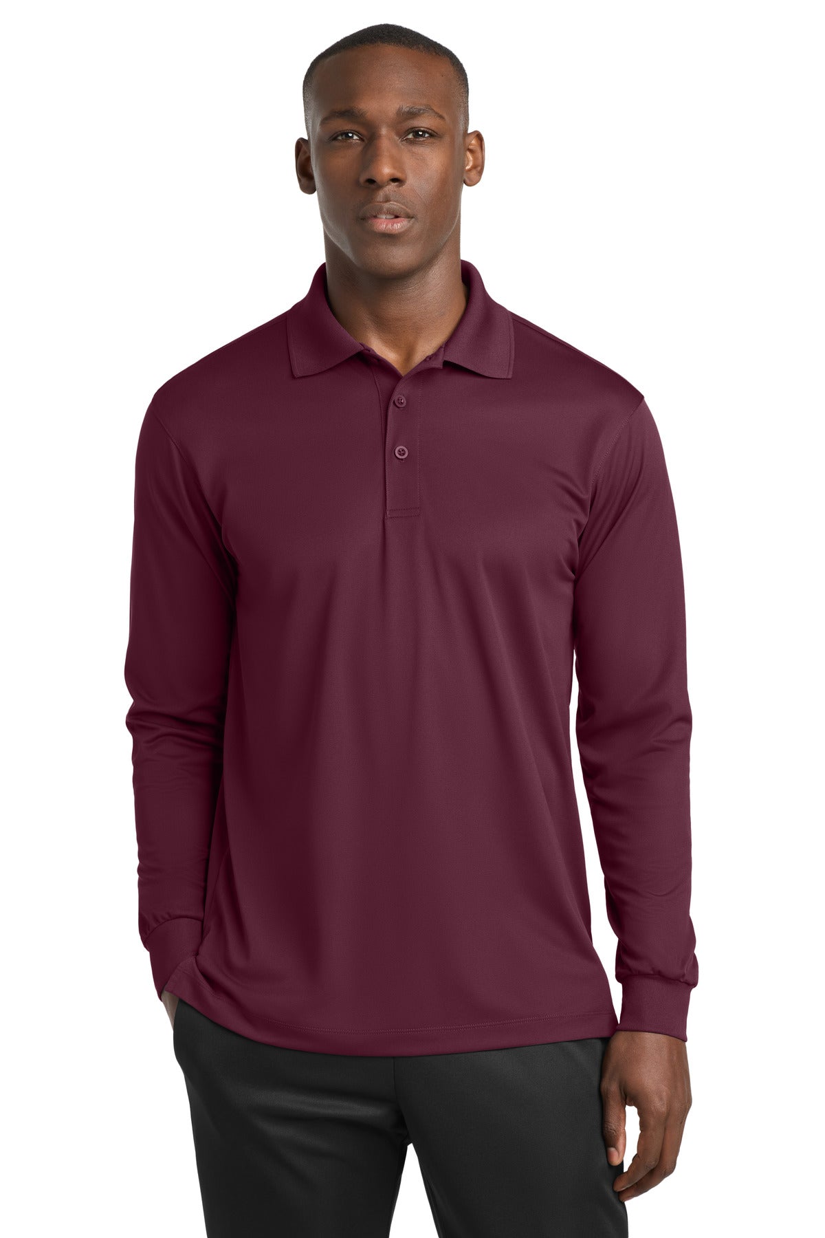 Sport-Tek® Long Sleeve Micropique Sport-Wick® Polo. ST657
