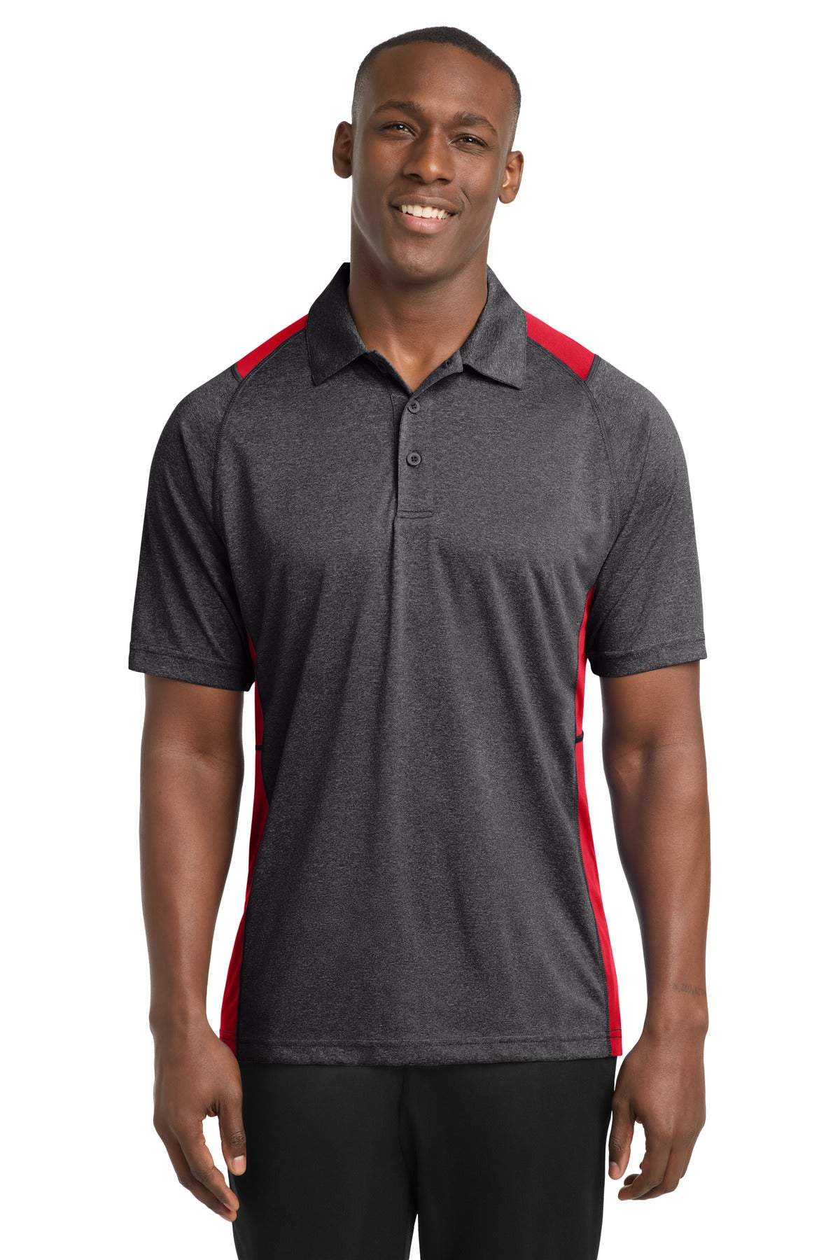Sport-Tek® Heather Colorblock Contender™ Polo. ST665